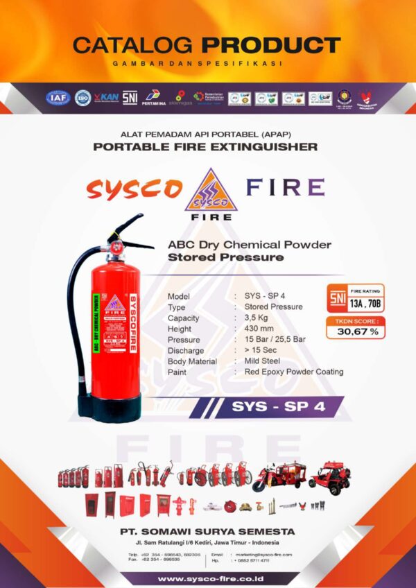 apar 3,5 Kg, alat pemadam api 3,5 kg ,portablefireextinguisher, syscofire, abcdrychemicalpowder, fireprotection, firefightingequipment, safetysolutions, emergencypreparedness