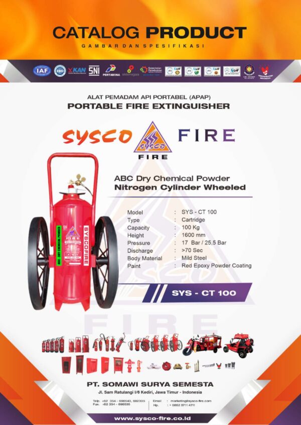 APAR Powder 100Kg, Alat Pemadam Api Besar, Tabung Pemadam Api Dorong, APAR Nitrogen Cartridge, APAR Sysco Fire, Alat Pemadam Api Portabel Roda, Fire Extinguisher Powder