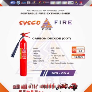 APAR CO₂, Alat Pemadam Kebakaran, Tabung Pemadam Api, APAR Karbon Dioksida, APAR Sysco Fire, Alat Pemadam Api Portabel, Fire Extinguisher CO2