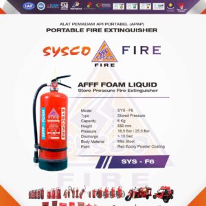 portablefireextinguisher, syscofire, afffoamliquid, fireprotection, firefightingequipment, safetysolutions, emergencypreparedness, alat pemadam api 6 Kg Foam Liquid Vendor Pertamina, Apar 6 Kg Foam Liquid Vendor Pertamina