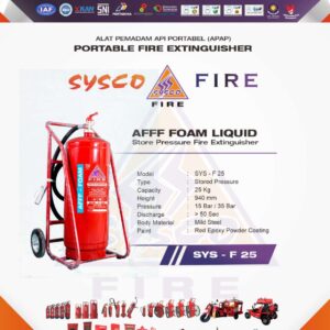 portablefireextinguisher, syscofire, afffoamliquid, fireprotection, firefightingequipment, safetysolutions, emergencypreparedness, alat pemadam api besar 25 Kg foam liquid, apar 25 kg foam liquid