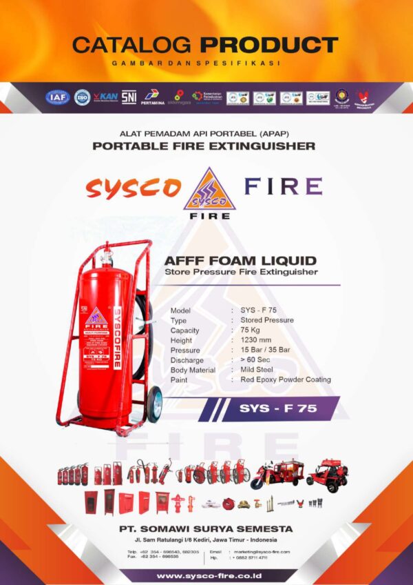 PortableFireExtinguisher, AFFFfoamLiquid, FireSafety, SyscoFire, FireProtection, EmergencyEquipment, IndustrialSafety