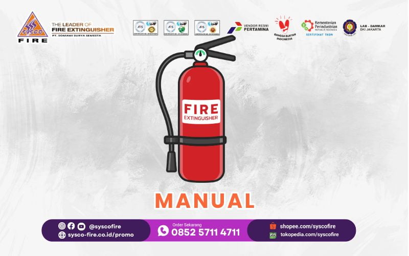 grafis alat pemadam kebakaran manual