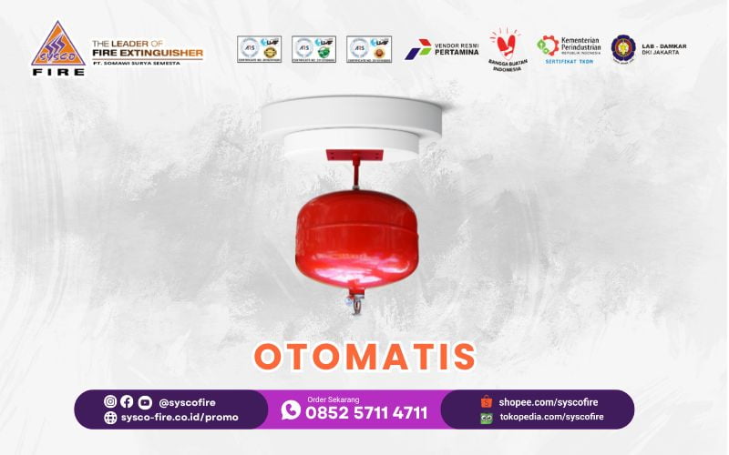 grafis alat pemadam kebakaran otomatis