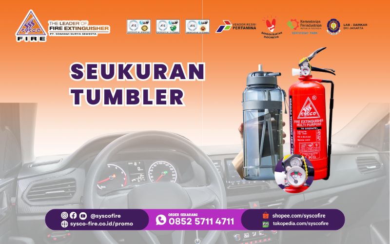 alat pemadam kebakaran seukuran tumbler