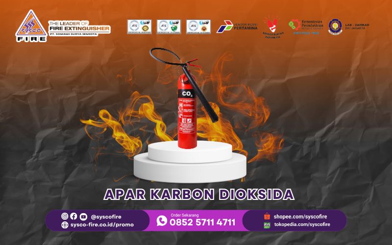 Penggunaan Alat Pemadam Api berbahan CO2 (karbon dioksida) efektif untuk mengatasi kebakaran listrik dan cairan mudah terbakar tanpa meninggalkan residu.