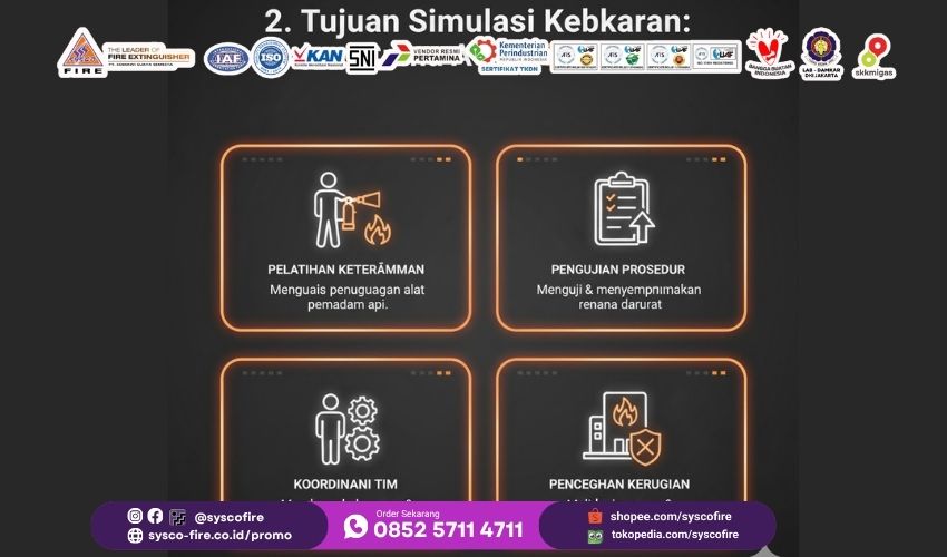 #PelatihanSimulasiKebakaran #SimulasiKebakaranKantor #PelatihanTanggapDaruratKebakaran #ManfaatSimulasiKebakaran #FireDrillDiTempatKerja #AlatSimulasiKebakaran #GenerasiMelekRisiko