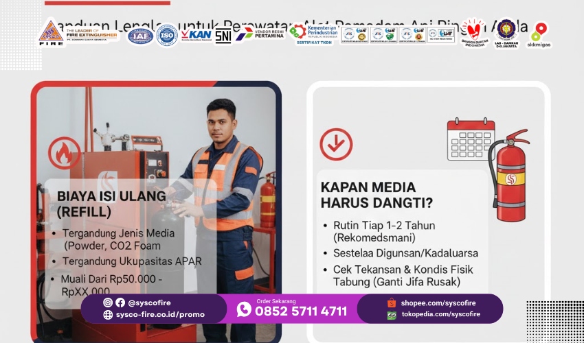 Biaya Refill APAR, Harga Isi Ulang APAR, Refill APAR Murah, Layanan Isi Ulang APAR, Jasa Refill APAR, APAR Refill Cepat, Harga Servis APAR, Biaya Perawatan APAR, Ganti Media APAR, Isi Ulang Pemadam Api